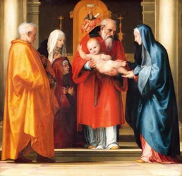 Presentation av Jesus i templet (detalj)