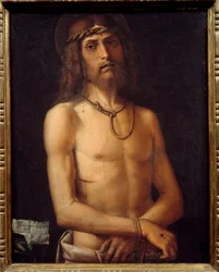 Ecce homo Målning av Bartolomeo Montagna (1450-1523) 1400-talet sön. 0,55x0,43 m