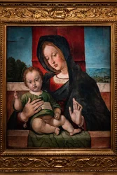 Madonna med spädbarnet Jesus, sista decenniet av 1400-talet (olja på panel)
