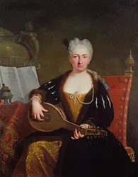 Porträtt av Faustina Bordoni, Händels sångerska, ca 1830 (olja på duk)