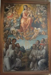 Bartolomeo neroni känd som igelkotten, Madonna med bröderna i sällskapet