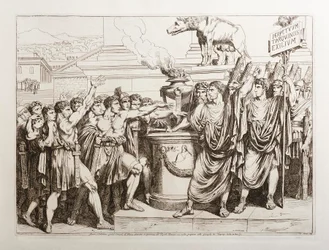 Brutus och Collatinus svär att fördriva tarquinierna