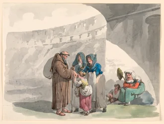 Teckning, En eremits hälsning, 1807-08
