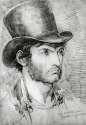 Mansporträtt (True Roman), teckning av Bartolomeo Pinelli (1781-1835)