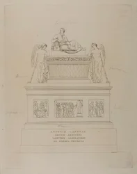 Monument över Antonio Canova, skiss