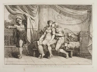 Paolo da Malatesta och Francesca da Rimini överraskade av Gianciotto Malatesta