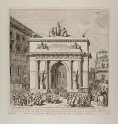 Pius VII:s triumfartade intåg i Rom den 24 maj 1814
