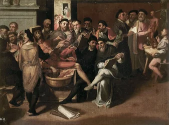 Anatomilektionen av Passerotti, Bartolomeo (1529-1592). Olja på duk. Galleria Borghese, Rom