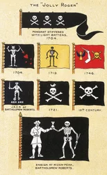 Ett urval av 1700-talets piratflaggor