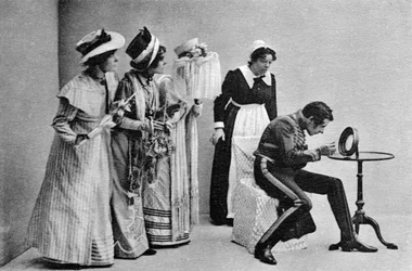 Scen från Quality Street, 1902.