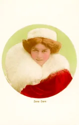 Zena Dare 1887-1975, engelsk skådespelerska, tidigt 1900-tal.