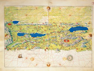 Heligt land, Israel och Palestina, från Atlas of the World i trettiotre kartor, av Battista Agnese