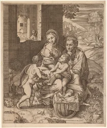 Den heliga familjen (La Perla) (efter Raphael)