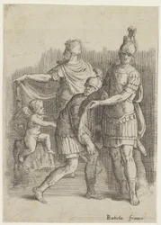 Tre soldater och en putto