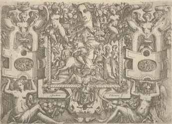 Figur på hästryggen som håller ett svärd och rider över en figur som ligger på marken, s..., ca. 1540-80.