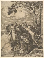 Moses räddad från Nilen, 1500-talet.