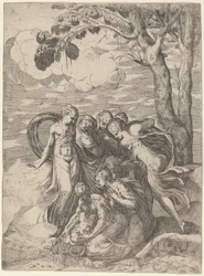 Fyndet av Moses, 1540-talet.