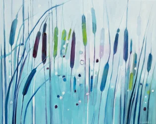 Aqua Reeds Reflection