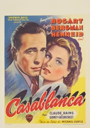 En belgisk affisch som annonserar filmen "Casablanca"