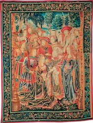 Trojanska kriget: Helenes förlåtelse - Ull- och sidenväv från Brysselfabriken