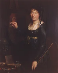 Porträtt av en konstnär (självporträtt?) 1800 (olja på duk)