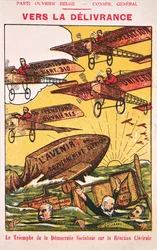 Affisch som annonserar Parti Ouvrier Belge (det belgiska arbetarpartiet) före 1914