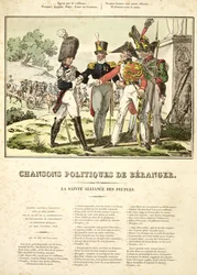 Nationernas heliga allians, ur Chansons Politiques de Béranger, 1815-1818