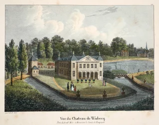 Utsikt över Château de Wisbecq, ca 1895 (fotokrom)