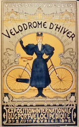 Vintervelodrom, Internationella utställningen för velocipedsport, Bryssel, 2-10 februari 1895