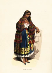Kvinna i staden Puebla, Mexiko