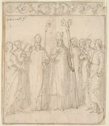 Augustinus, Ambrosius och andra heliga