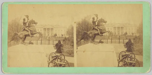 Den kolossala ryttarstatyn i brons av general Andrew Jackson