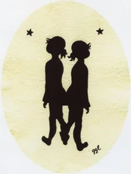 Twin Stars, 2009, bläck på papper