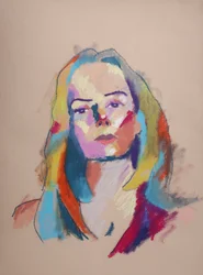 Färgstudie 8, 2023 (pastell på papper)