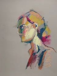 Färgstudie 9, 2023 (pastell på papper)