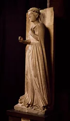 Vår, skulptur från Cycle of Seasons, av Benedict Antelami (1178-1233), Baptistery of Parma, Emilia-Romagna, Italien