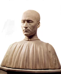 Byst av Philippe Strozzi (eller Filippo) (1489-1538), italiensk kondottiär och politiker. Marmorskulptur av Benedetto da Maiano (1442-1497), 1400-talet. Paris, Louvren.