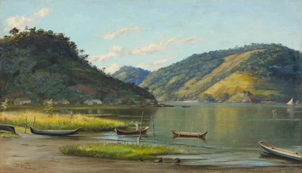 Benedito Calixto - Vik med båtar, SP, 1907