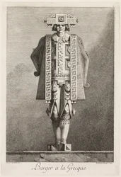 Grekisk maskerad: Shepherd a la Grecque Plate 5, 1771.