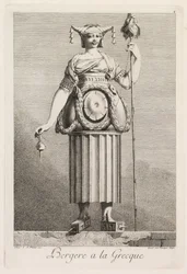 Masquerade à la Grecque: Shepherdess à la Grecque Plate 4, 1771.