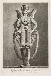 Masquerade à la Grecque: Grenadier à la Grecque Plate 3, 1771.