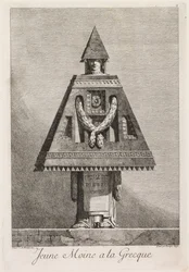 Masquerade à la Grecque: Ung munk à la Grecque Plate 9, 1771.