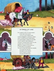 Hästen och åsnan, illustration från 