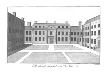 Franska sjukhuset nära Old Street., c1756