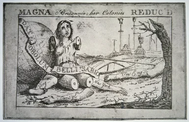 Storbritannien: hennes kolonier reducerades (litho)