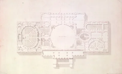 Plan för huvudberättelsen om Capitol, USA, 1806