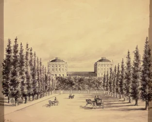 United States Capitol från Pennsylvania Avenue, ca 1814