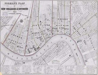 Normans plan för New Orleans med omnejd