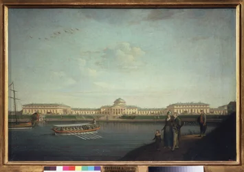 Tauridepalatset sett från Neva (Sankt Petersburg). Målning av Benjamin Paterssen (1748-1815), olja på duk