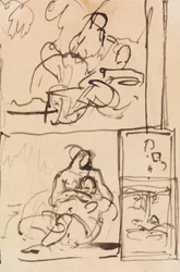 Studie för Sittande Figurer
